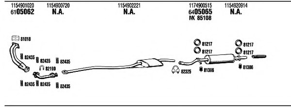 WALKER MB40201B Exhaust System